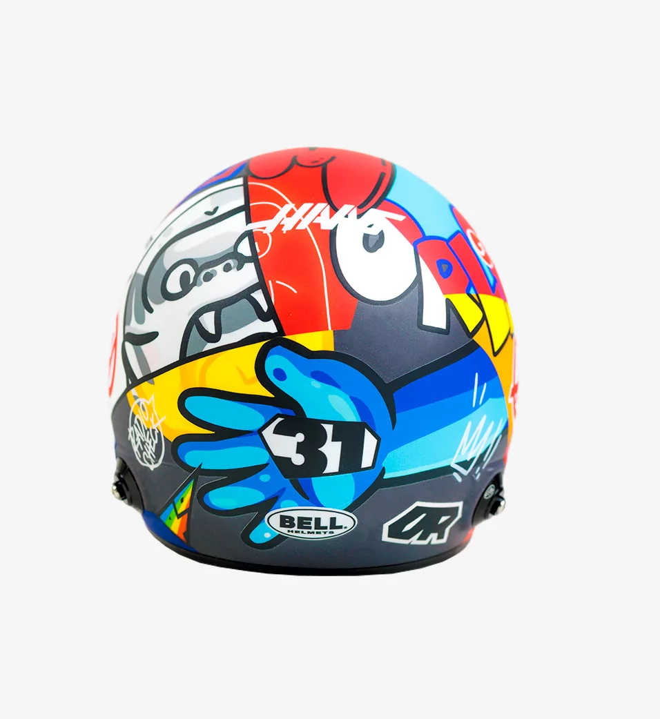 ESTEBAN OCON X RICHARD ORLINSKI MINI HELMET 1:2